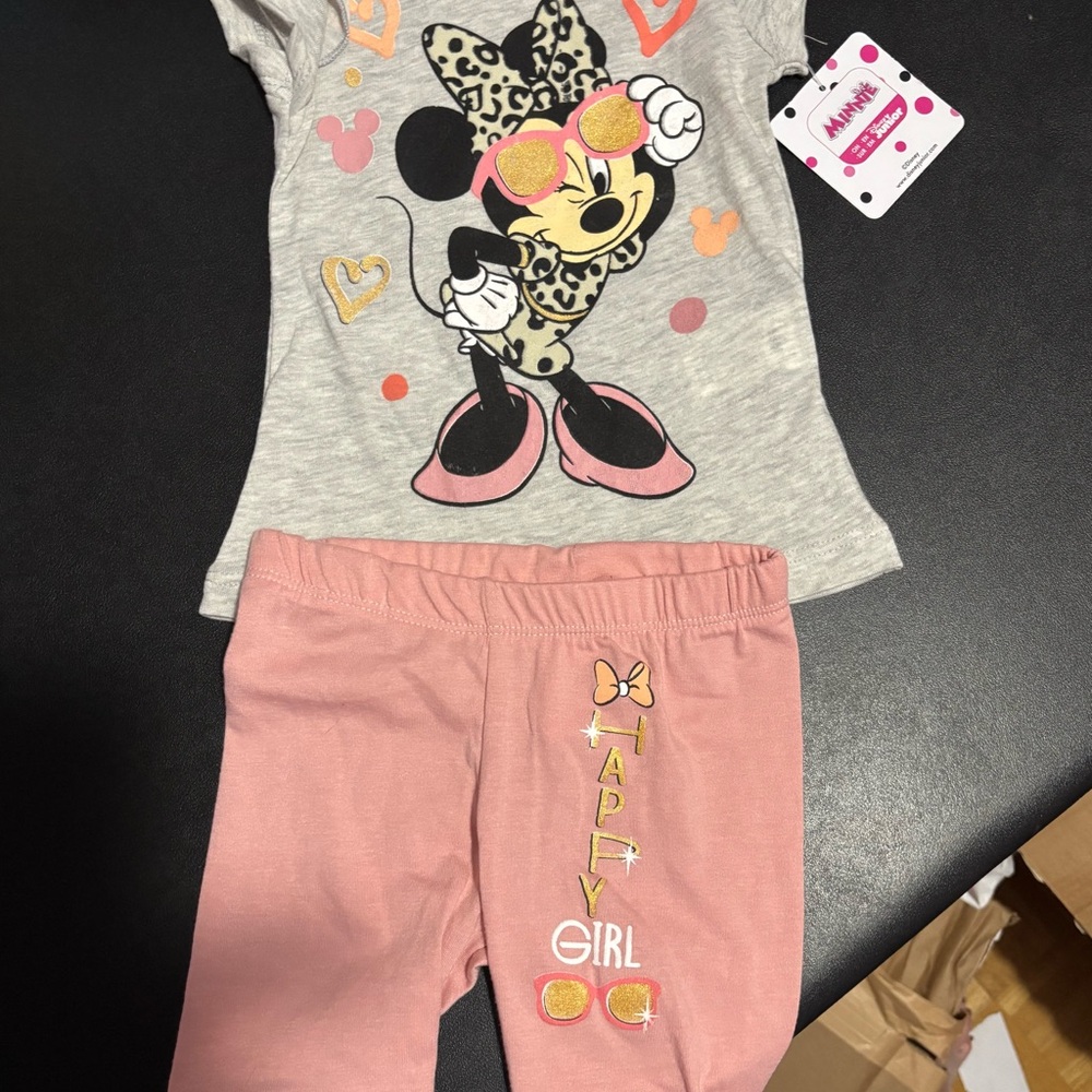 Disney Minnie Mouse Kids short - Gray and Pink